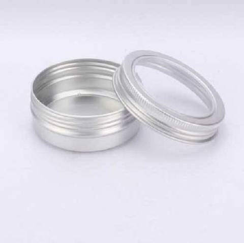 40g 圓形銀色開窗盒