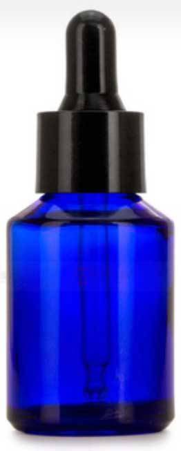 藍色斜肩玻璃滴管瓶 (30ml)