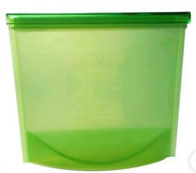 矽膠食物密封保鮮袋 (1000ml)  綠色