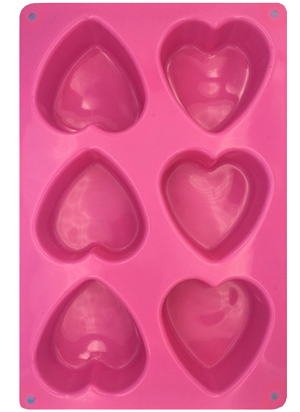愛心矽膠模 (6入)