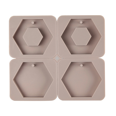 擴香石/ 蠟片矽膠模具 4格 (六邊形) 可掛繩 