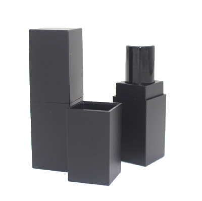 黑色方形磨砂唇膏管 