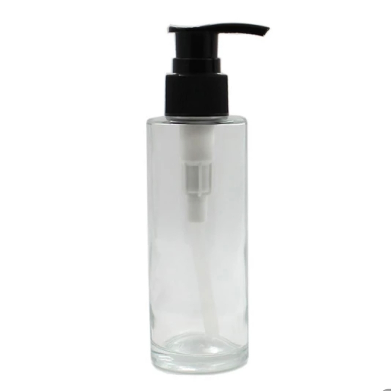 100ml 透明磨砂玻璃泵瓶