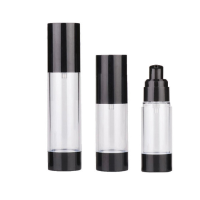 50ml 透明真空泵塑料瓶 配黑色蓋