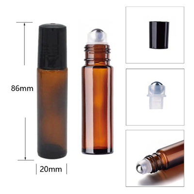  棕色走珠玻璃瓶 (厚身) 10ml