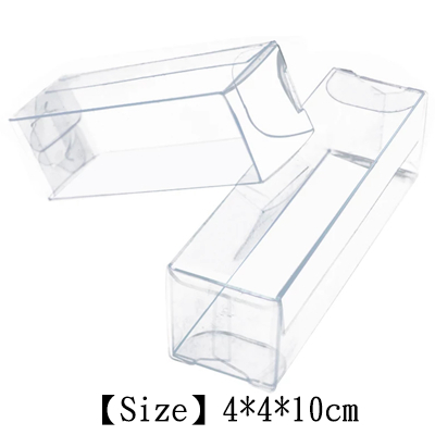 透明塑料PVC盒 (4 * 4 *10cm) 2pc