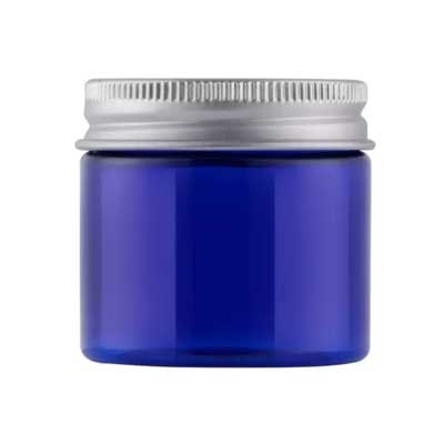 50G藍色（PET）鋁銀蓋塑膠罐